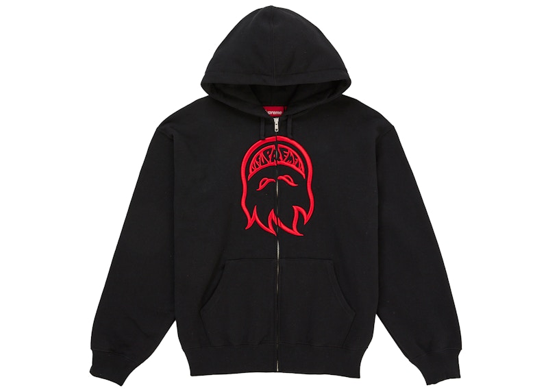 Supreme Spitfire Zip-Up Hooded Sweatshirt Black