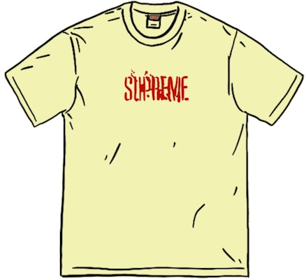 Supreme 溅墨短袖上衣 淡黄色 Buy Supreme 溅墨短袖上衣 淡黄色
