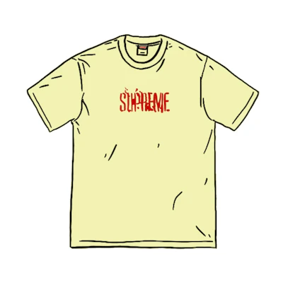Supreme Splatter S/S Top Pale Yellow