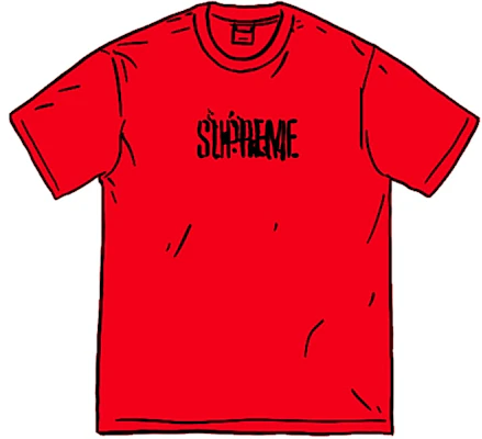 Supreme 喷漆短袖上衣 红色 Buy Supreme 喷漆短袖上衣 红色