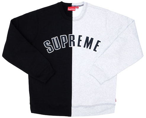 Supreme Split Crewneck Sweatshirt Black Buy Supreme Split Crewneck Sweatshirt Black