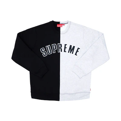 Supreme Split Crewneck Sweatshirt Black
