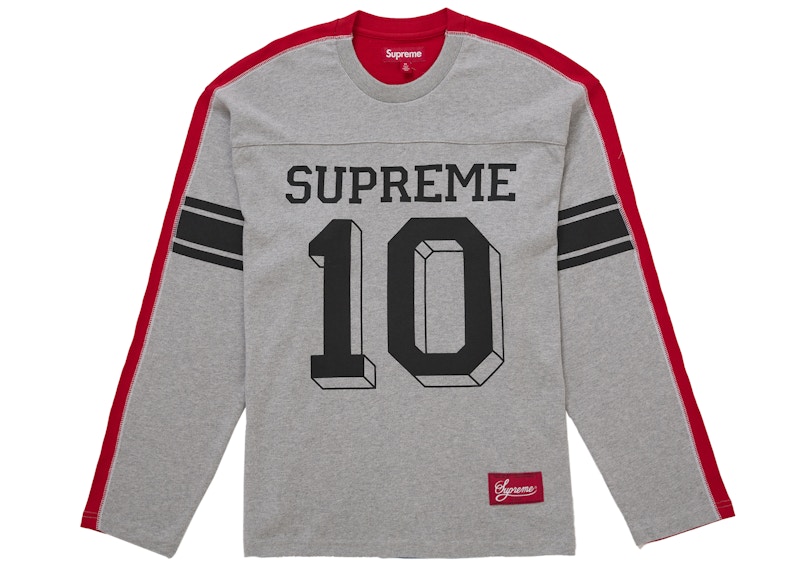 Supreme Split L/S Football Top Grey