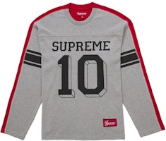 Supreme Split L/S Football Top Grey Supreme Split L/S Football Top Grey