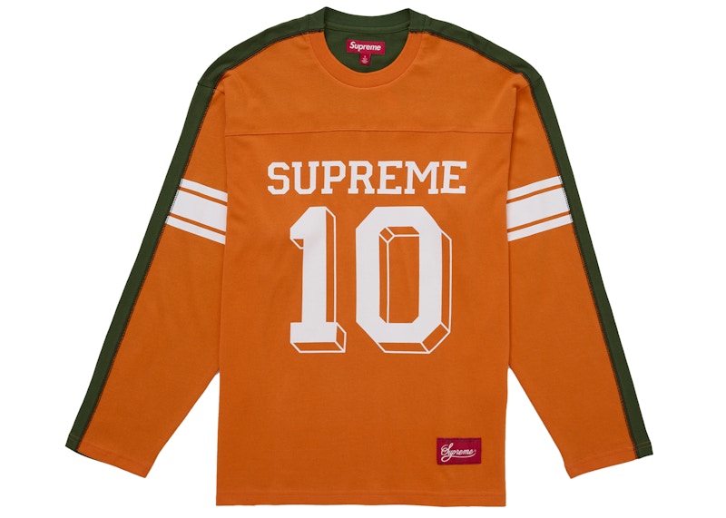 Supreme Split L/S Football Top Orange