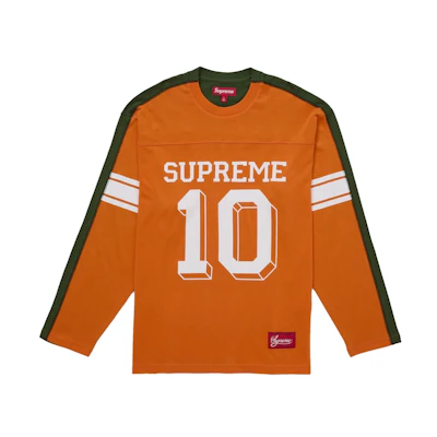 Supreme Split L/S Football Top Orange
