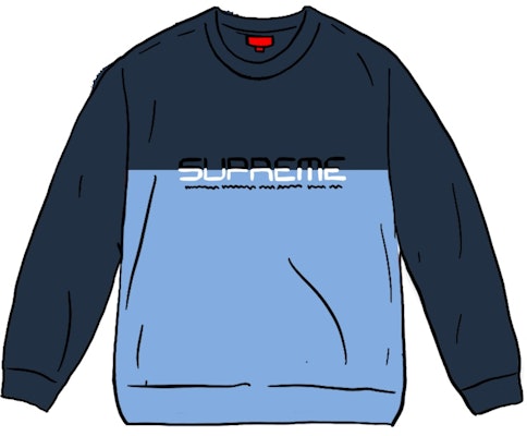 Supreme Split Logo Pullover Navy Buy Supreme Split Logo Pullover Navy