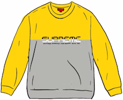 Supreme Split Logo Pullover Yellow Supreme Split Logo Pullover Yellow