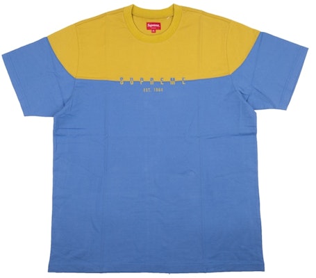 Supreme拼接标志短袖上衣淡蓝色 Buy Supreme拼接标志短袖上衣淡蓝色