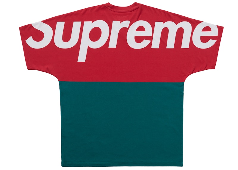 Order Supreme FW23红色拼接短袖上衣