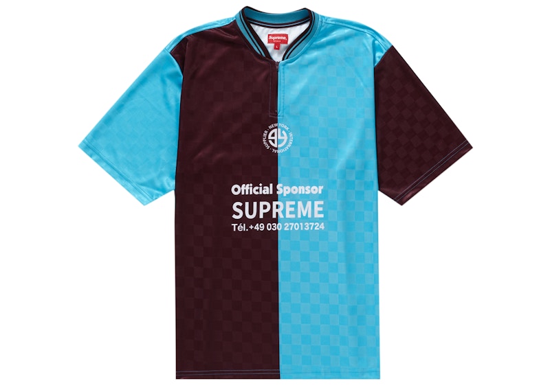 Supreme Split Soccer Jersey Burgundy