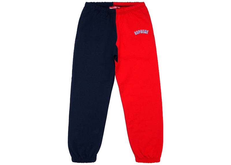 Buy Supreme拼接海军蓝运动裤