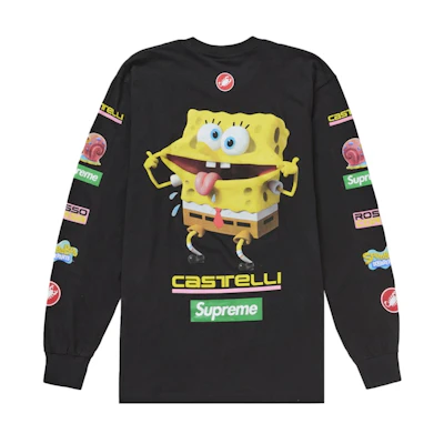Supreme SpongeBob/Castelli Racing L/S Tee Black