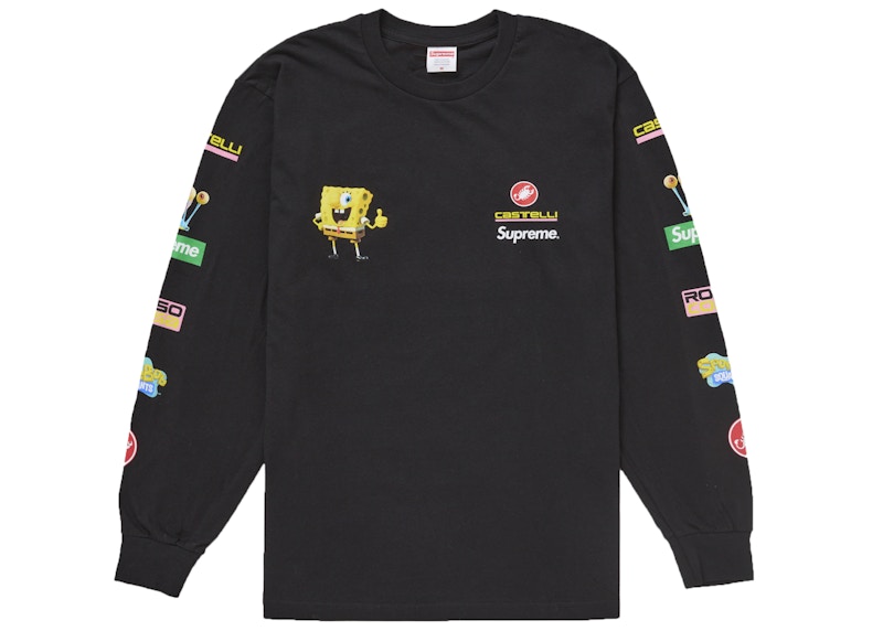 Order シュプリーム スポンジボブ/カステリ レーシング 長袖Tシャツ ブラック