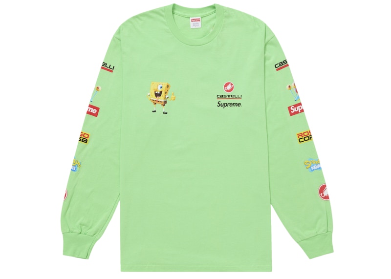 Order Supreme 海綿寶寶/Castelli 長袖賽車T恤 綠色