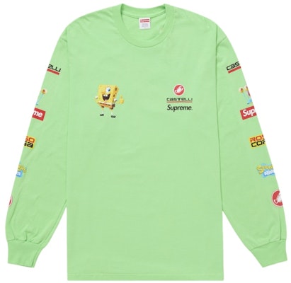 Supreme 海綿寶寶/Castelli 長袖賽車T恤 綠色 Order Supreme 海綿寶寶/Castelli 長袖賽車T恤 綠色