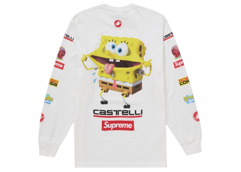 Supreme SpongeBob/Castelli Racing L/S Tee White