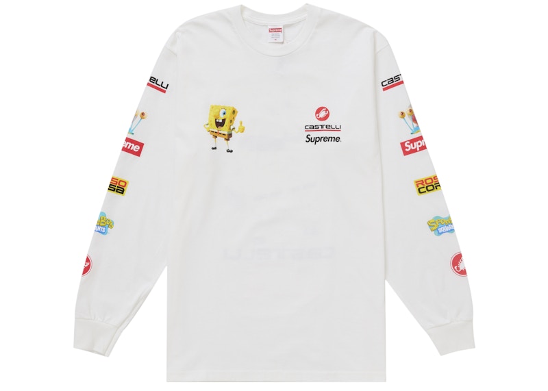 Order Supreme 海綿寶寶/Castelli 賽車長袖上衣 白色
