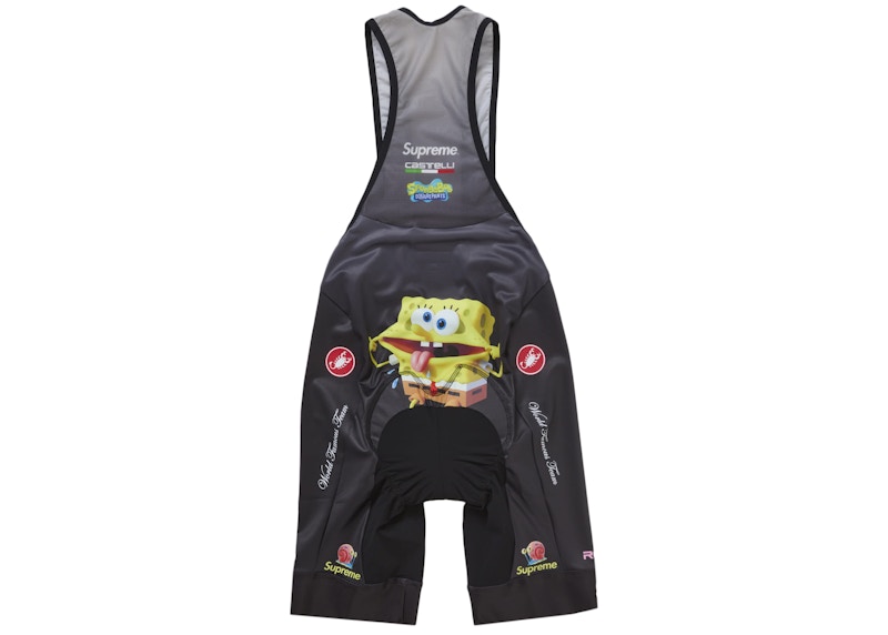 Order Supreme 海綿寶寶 Castelli 黑色騎行背帶短褲