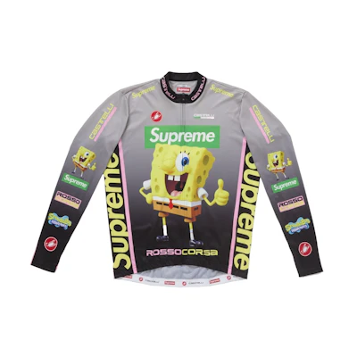 Supreme SpongeBob SquarePants Castelli L/S Cycling Jersey Black