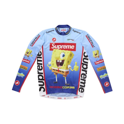 Supreme SpongeBob SquarePants Castelli L/S Cycling Jersey Blue