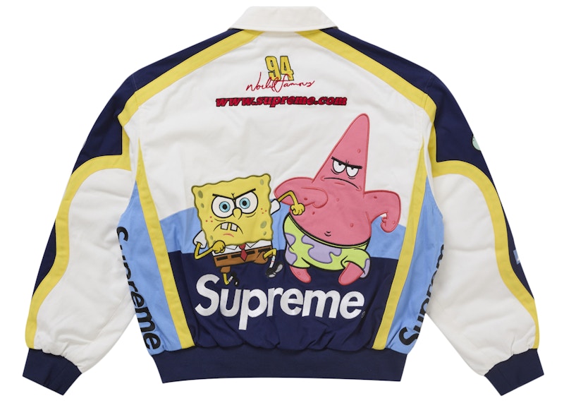 Lookbook シュプリーム スポンジボブ ジェフハミルトン レーシングジャケット ホワイト
