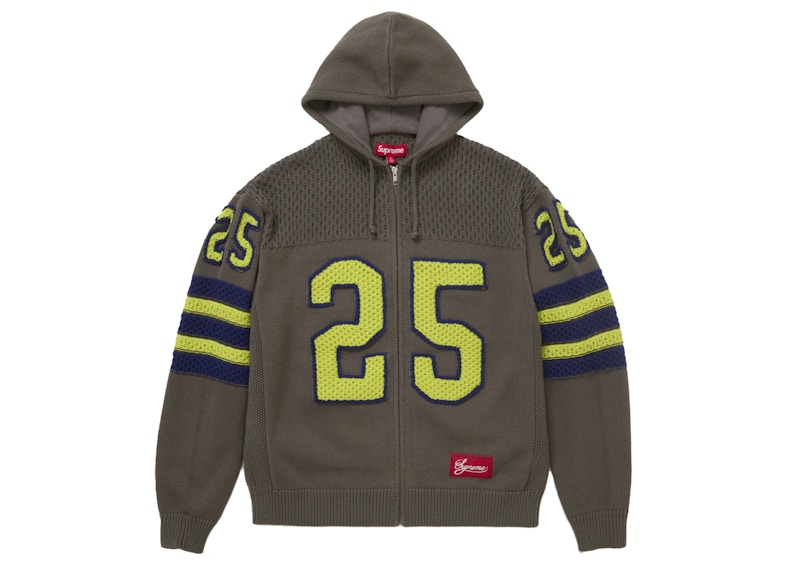 Supreme Sport Zip Up Hooded Sweater (FW25) Charcoal