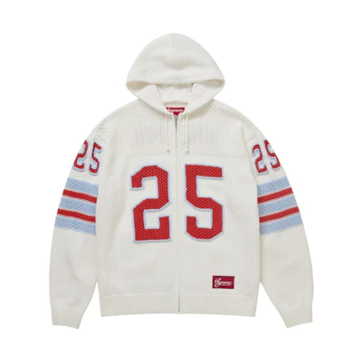 Supreme Sport Zip Up Hooded Sweater (FW25) White