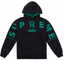 Supreme Spread Logo Hooded Sweatshirt Black Supreme Spread Logo Hooded Sweatshirt Black