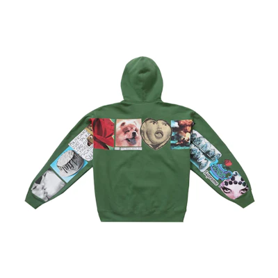 Supreme Spread Zip Up Hooded Sweatshirt Dark Olive