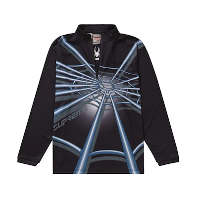 Supreme Spyder Web Half Zip Pullover Black