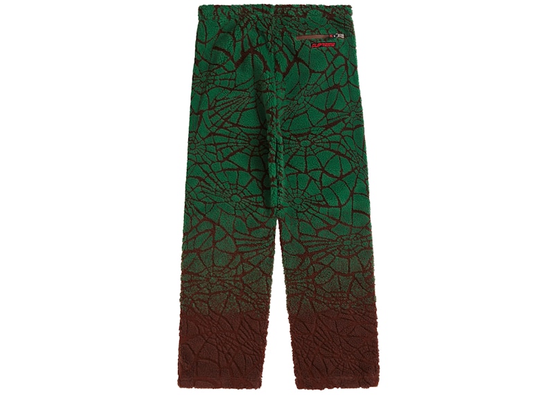 Supreme Spyder Web Polar Fleece Pant Brown 圖 2
