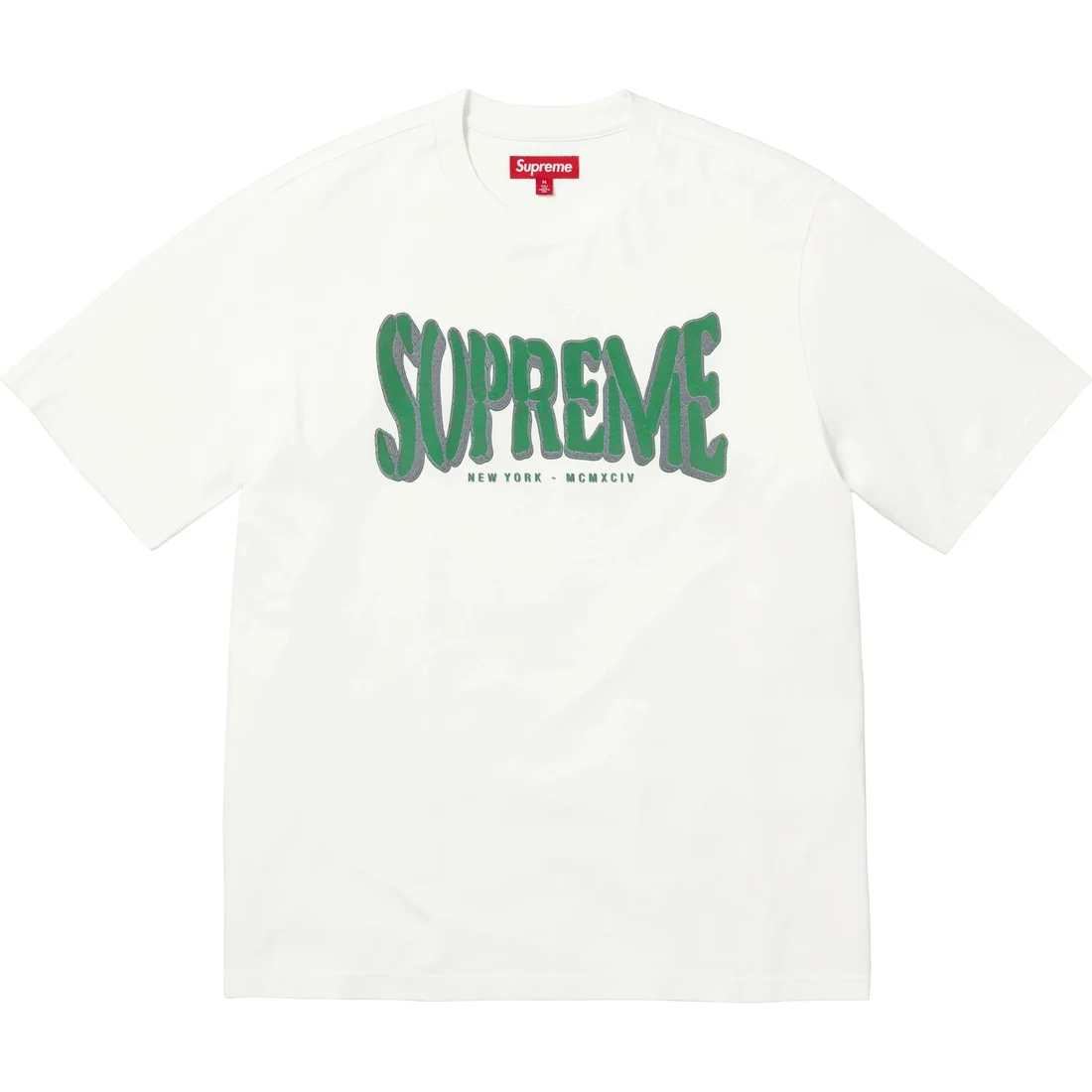Supreme SS25 Week 7 Flocked Washed S/S Tee Unisex Casual Streetwear Shirt SUP-SS25-087