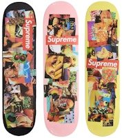 Supreme Stack Skateboard Deck Set Pink/Black/Yellow Supreme Stack Skateboard Deck Set Pink/Black/Yellow