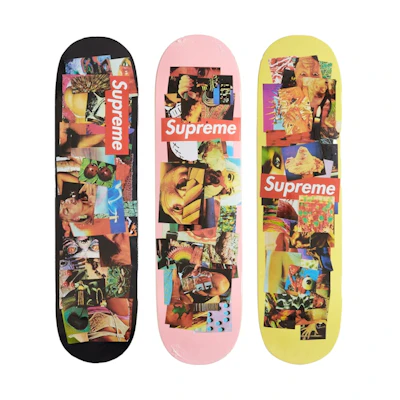 Supreme Stack Skateboard Deck Set Pink/Black/Yellow