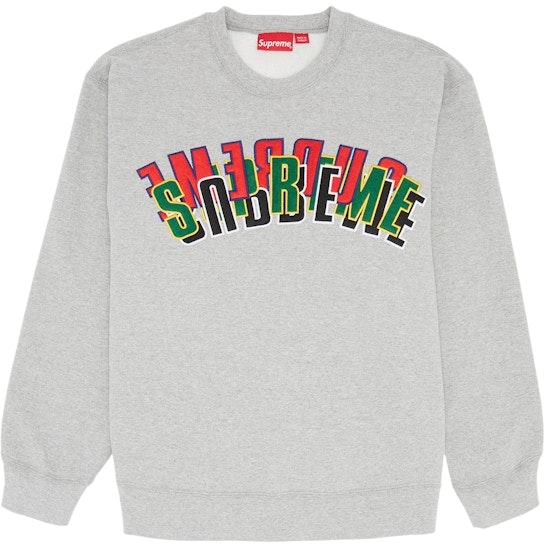 supreme-stacked-crewneck-heather-grey