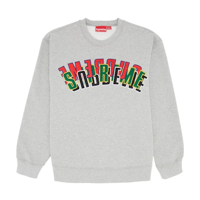 Supreme Stacked Crewneck Heather Grey