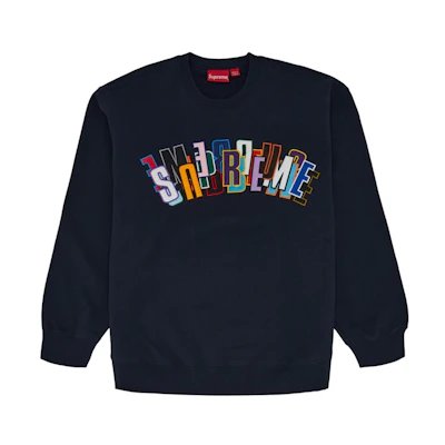 Supreme Stacked Crewneck Navy