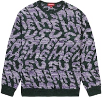 Supreme Stacked Sweater Green Supreme Stacked Sweater Green