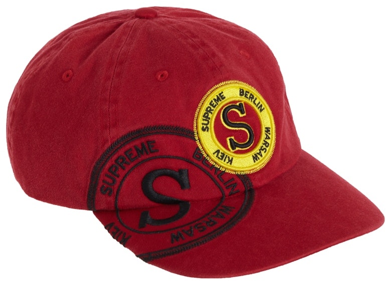 supreme-stamp-6-panel-red