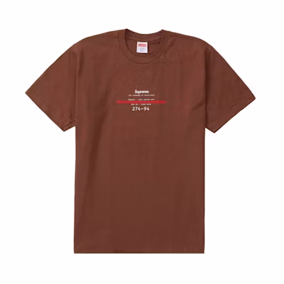 Supreme Standard Tee Brown