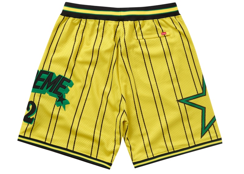 Lookbook Supreme 星星籃球短褲 黃色