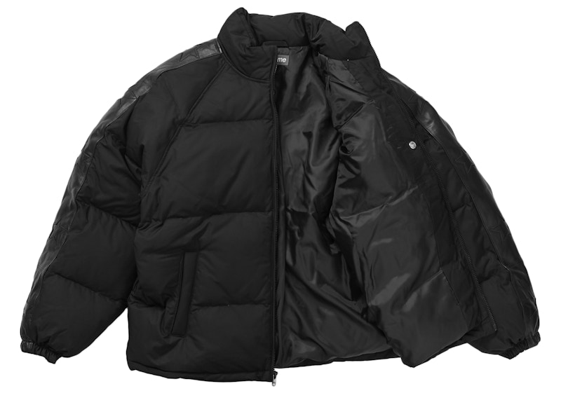 Order 슈프림 스타 슬리브 다운 푸퍼 재킷 블랙 
