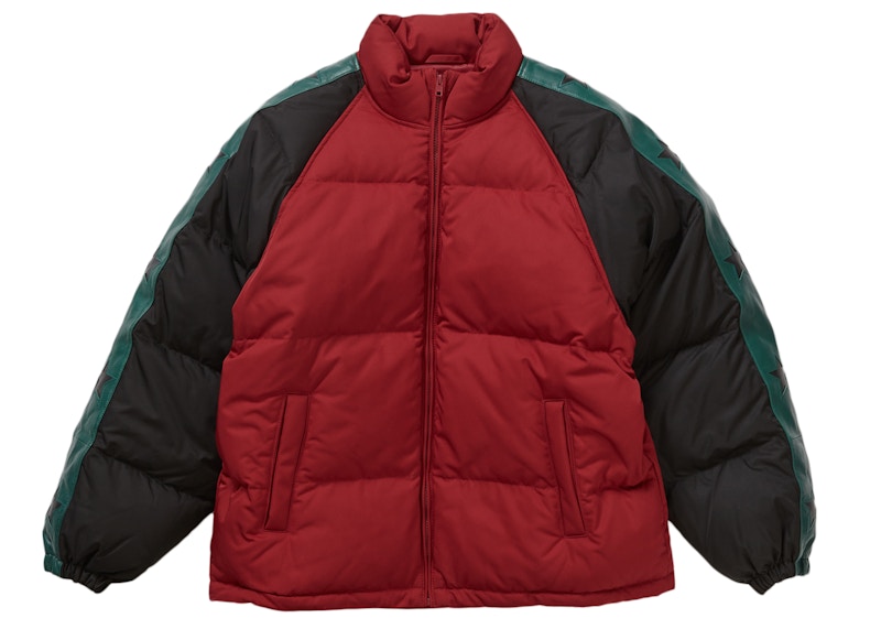 Supreme Star Sleeve Down Puffer Jacket Red