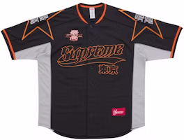 Supreme Stars Baseball Jersey Black Supreme Stars Baseball Jersey Black