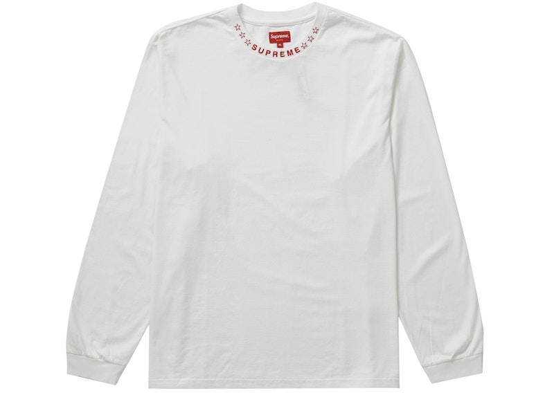 Buy Supreme Collar Logo L/S Top White - Novelship