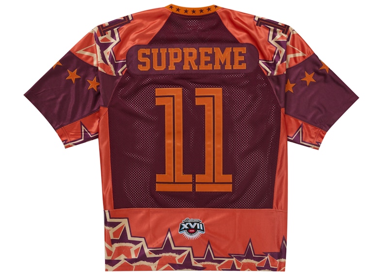 Order シュプリーム スターズ フットボールジャージ オレンジ