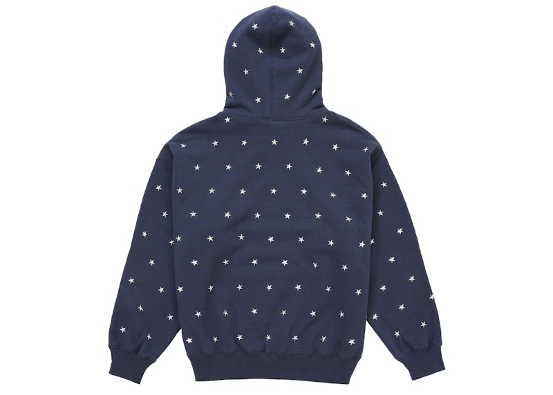 Supreme Stars Studded Hooded Sweatshirt Navy 圖 2