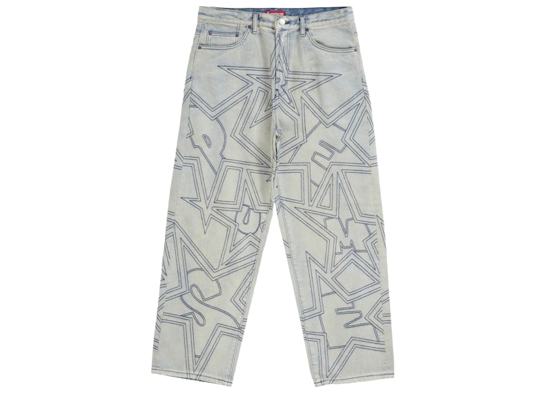 Buy 슈프림 스타 탑스티치 배기진 더티