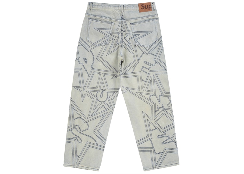 Order 슈프림 스타 탑스티치 배기진 더티